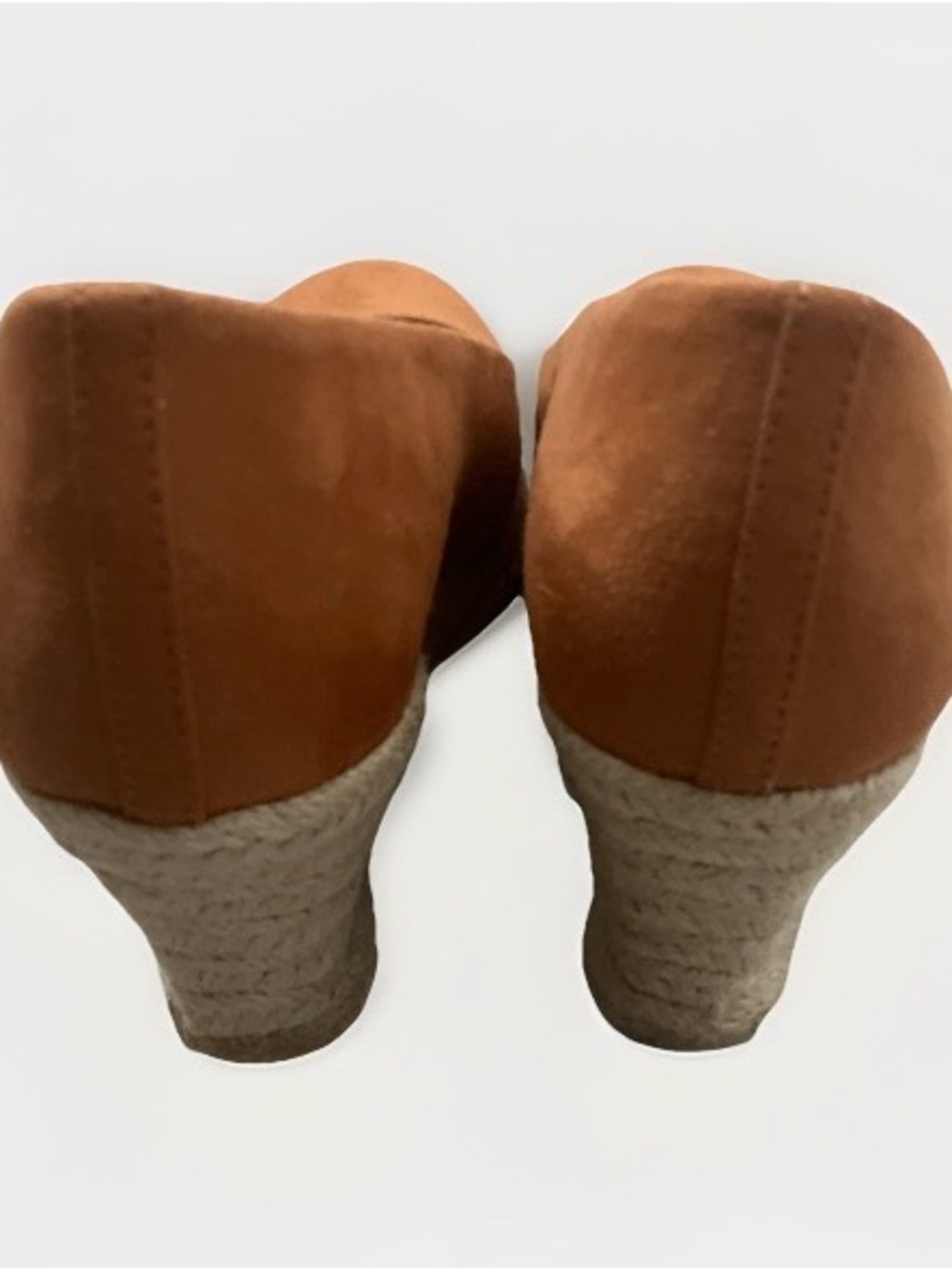 J. Crew Women Seville Espadrille Slip On Camel Tan Suede Wedge Heel 8.5 - Picture 5 of 5